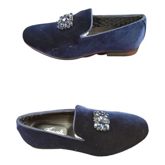 MEN'S AMALI VELVET SLIP ON LOAFER WITH JEWELED BIT & MATCHING PIPING. TIAGO OO2. - Picture 3 of 7